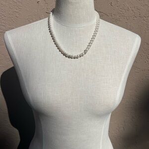 Claire's White Pearl Necklace+ Free bracelet
